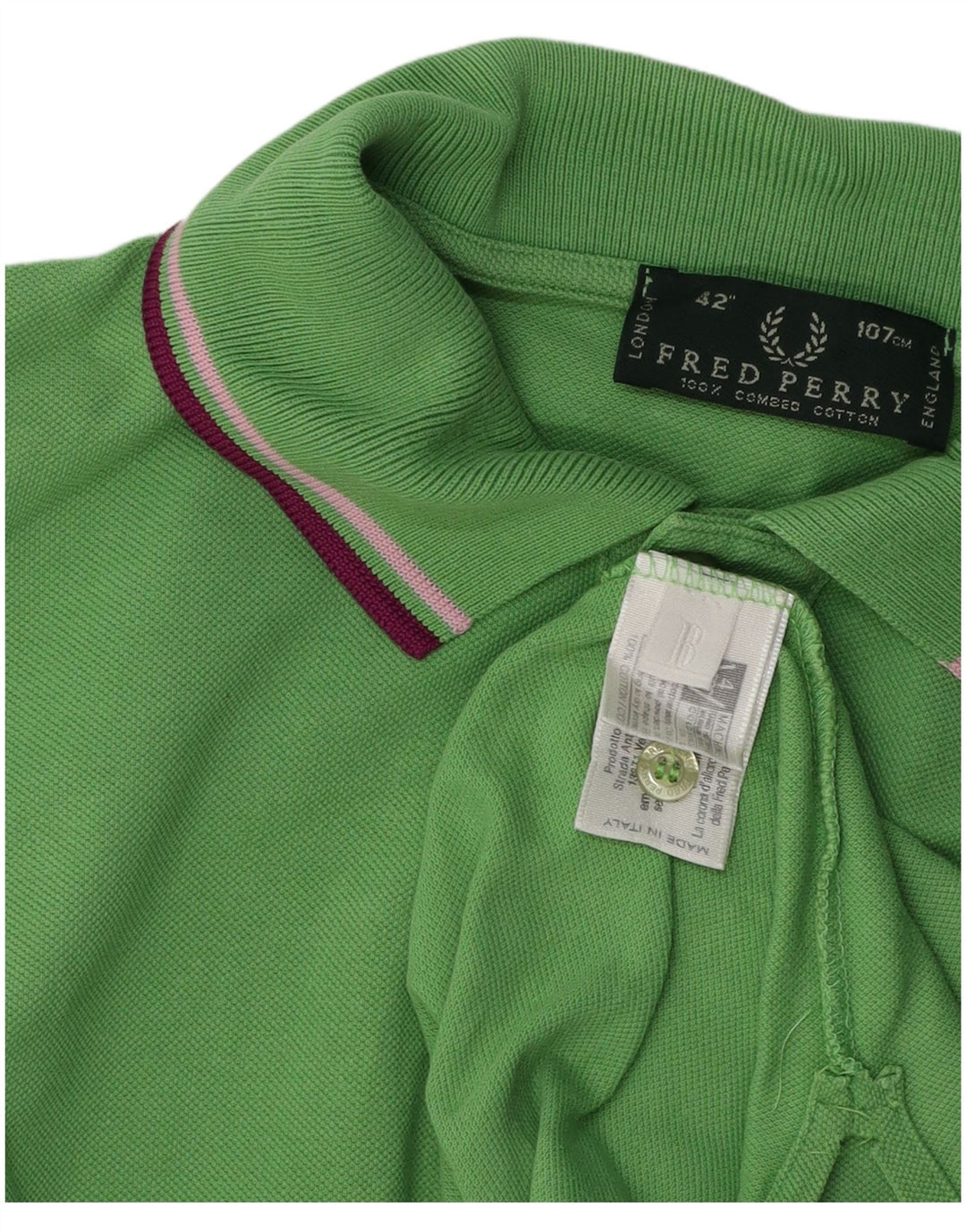 Polo Uomo FRED PERRY Cotone Verde Medio
