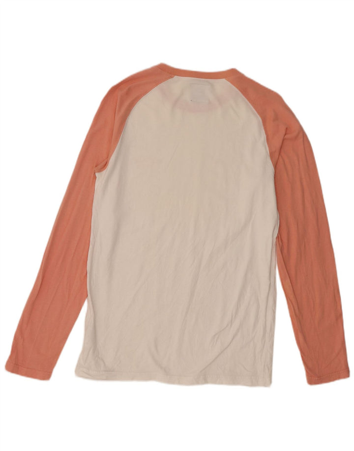 Dickies Top da uomo a maniche lunghe piccolo in cotone color block bianco