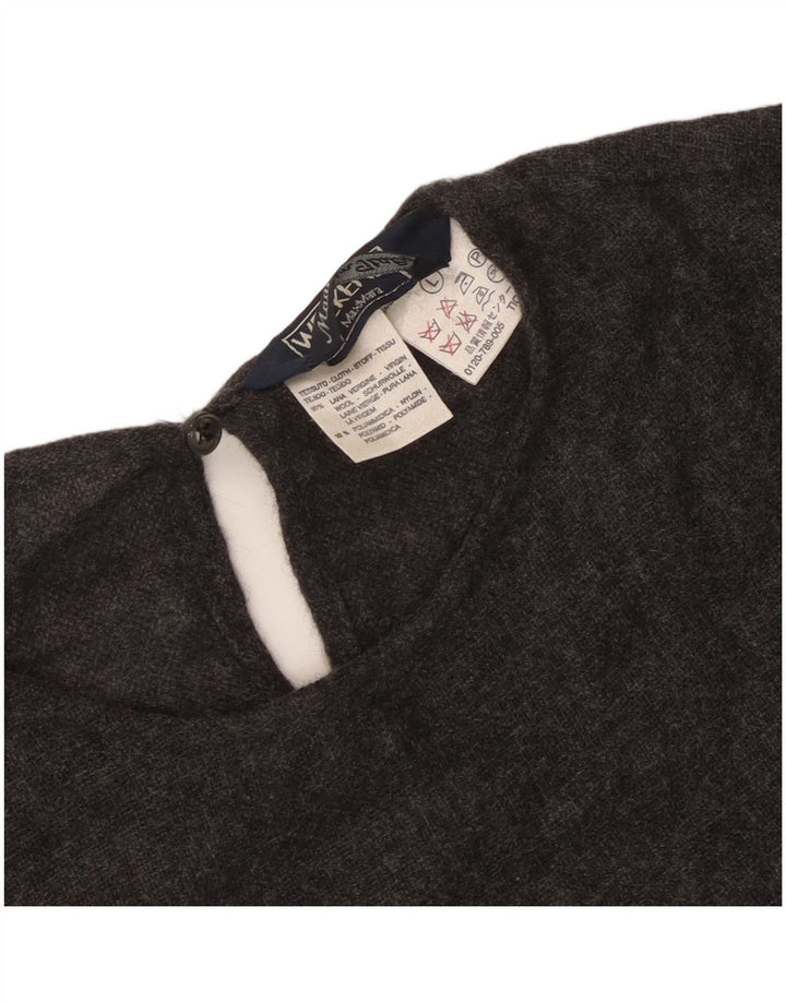 Max Mara Camicetta da weekend da donna Top UK 16 Large Grigio Lana vergine
