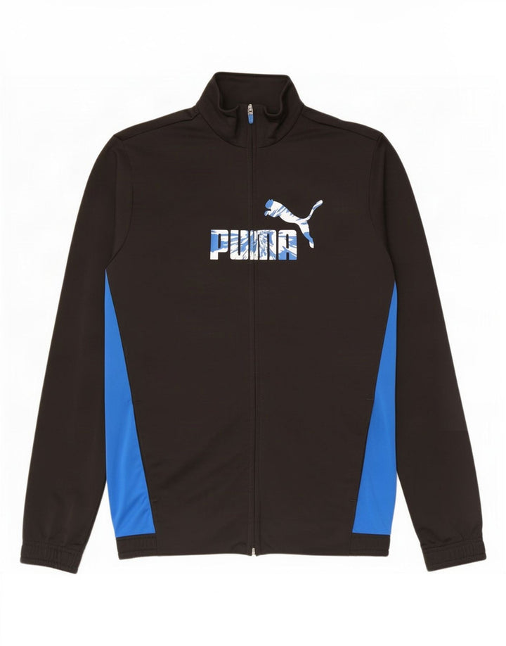 Giacca da tuta grafica da ragazzo Puma 15-16 anni Colorblock nera