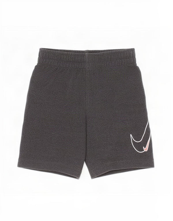 Pantaloncini sportivi Nike da ragazzo Dri Fit Graphic 3-4 anni XS in viscosa grigia
