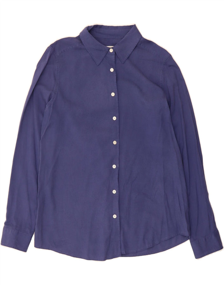 ORVIS Womens Shirt US 10/12 Medium Blue Silk Vintage Orvis and Second-Hand Orvis from Messina Hembry 