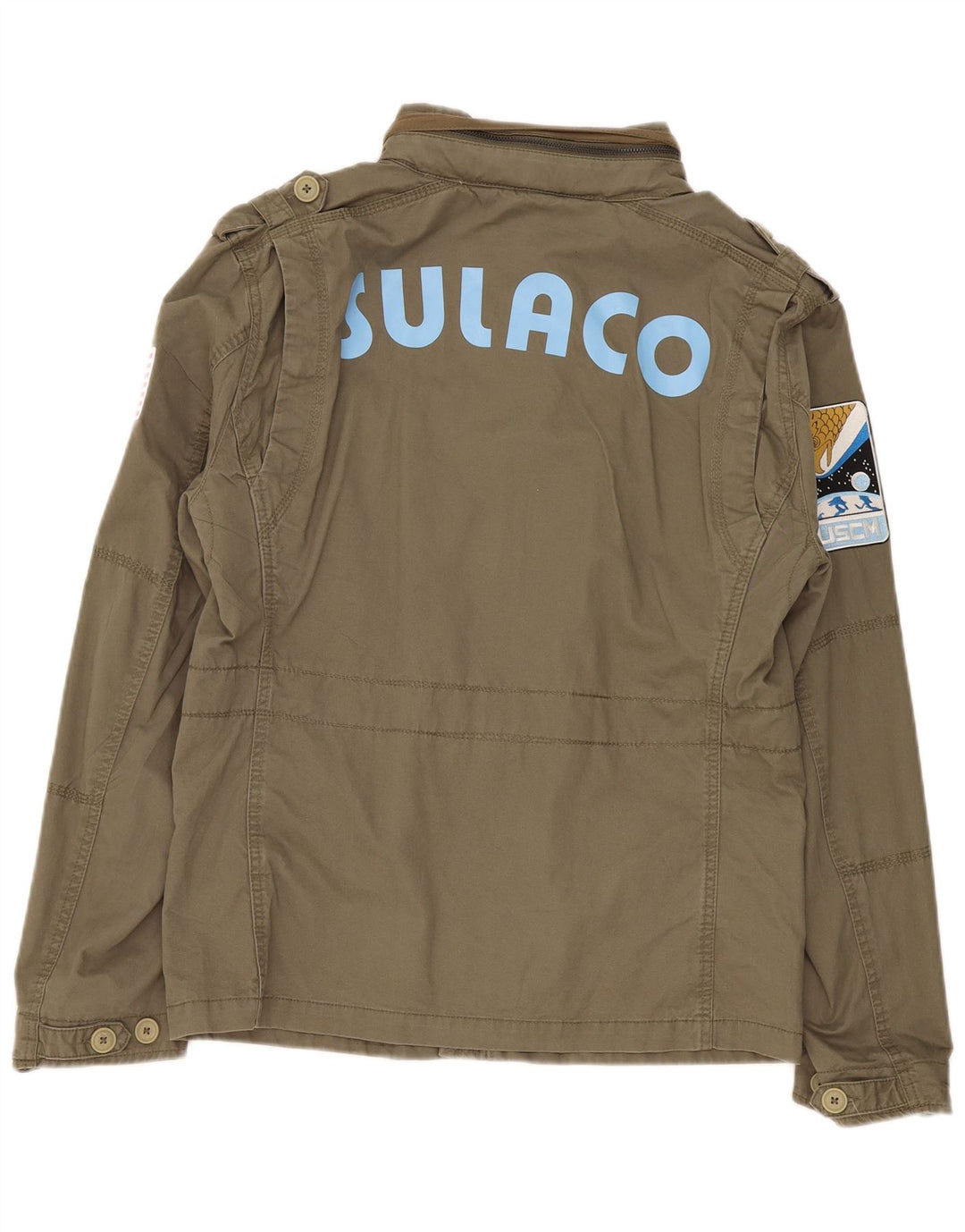 Giacca militare grafica da uomo Brandit UK 38 cotone kaki medio