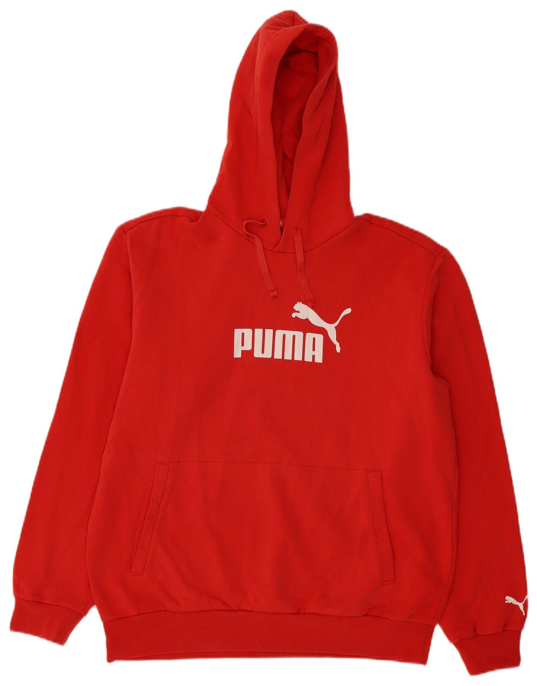 Felpa con cappuccio grafica da uomo Puma rossa media