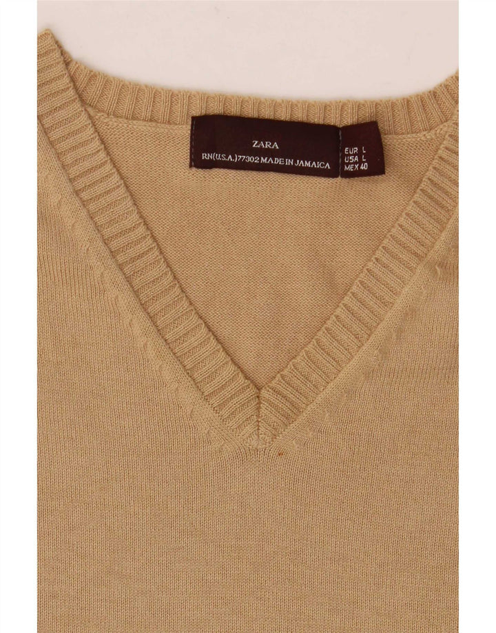 Canottiera Zara da uomo, canotta grande, beige