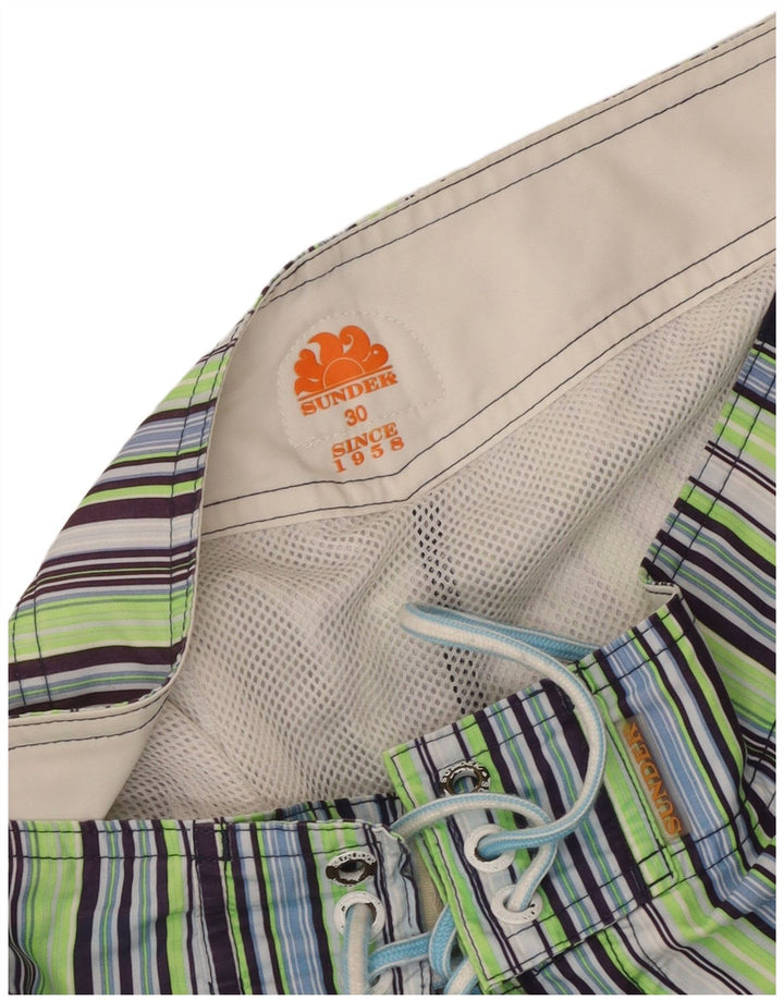 Pantaloncini da bagno da uomo Sundek medi a righe multicolori