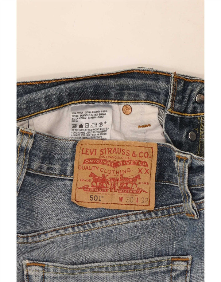 Levi's Uomo 501 Jeans dritti invecchiati W30 L29 Cotone blu
