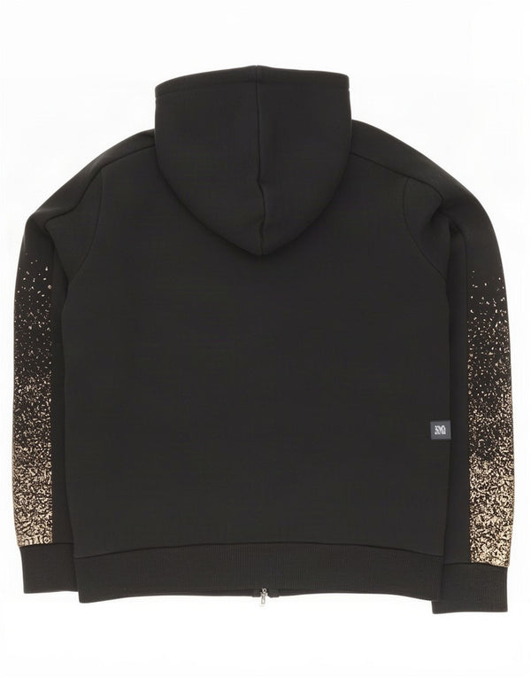 Felpa con cappuccio e zip da uomo Puma in cotone mélange nero medio