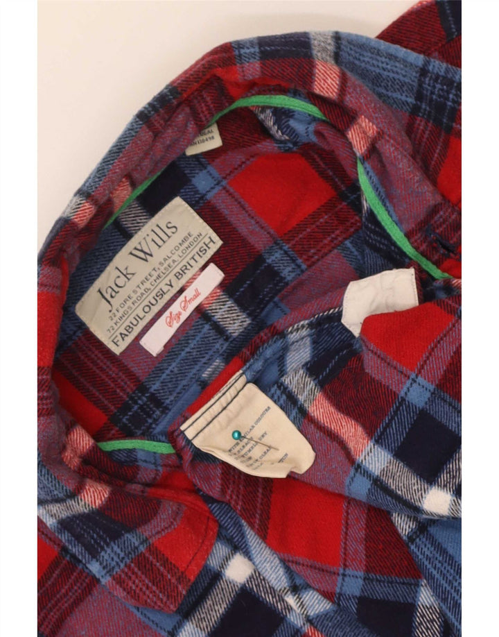 Camicia in flanella da uomo Jack Wills piccola in cotone scozzese multicolore