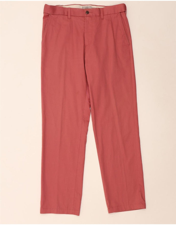 Pantaloni chino vestibilità regolare da uomo Marks & Spencer W34 L31 cotone rosso