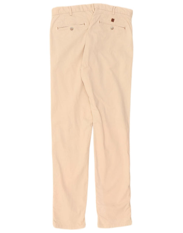 Pantaloni chino slim fit da uomo Massimo Dutti EU 42 Large W32 L34 Cotone beige