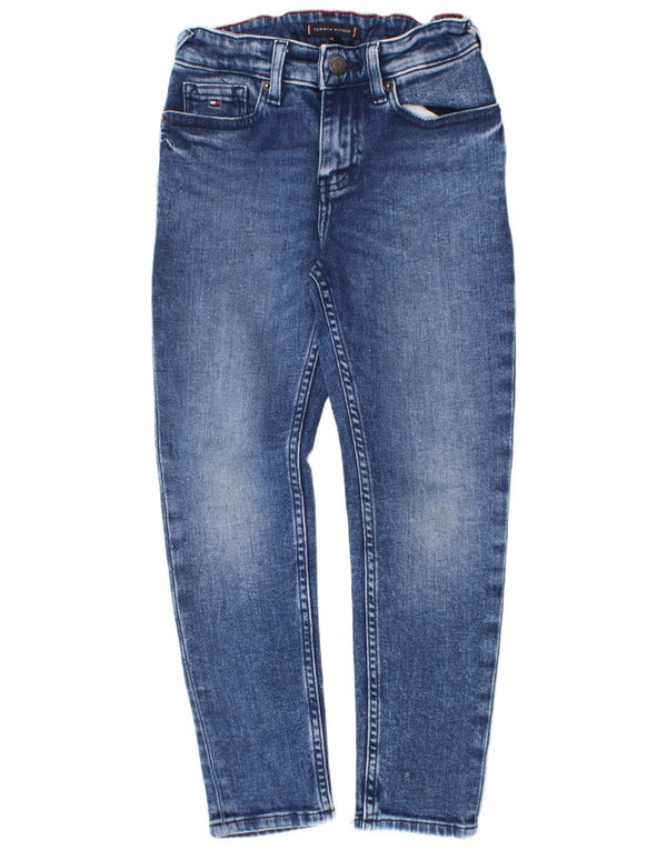 Tommy Hilfiger Ragazzi Slim Jeans 7-8 anni W24 L23 Blu Cotone