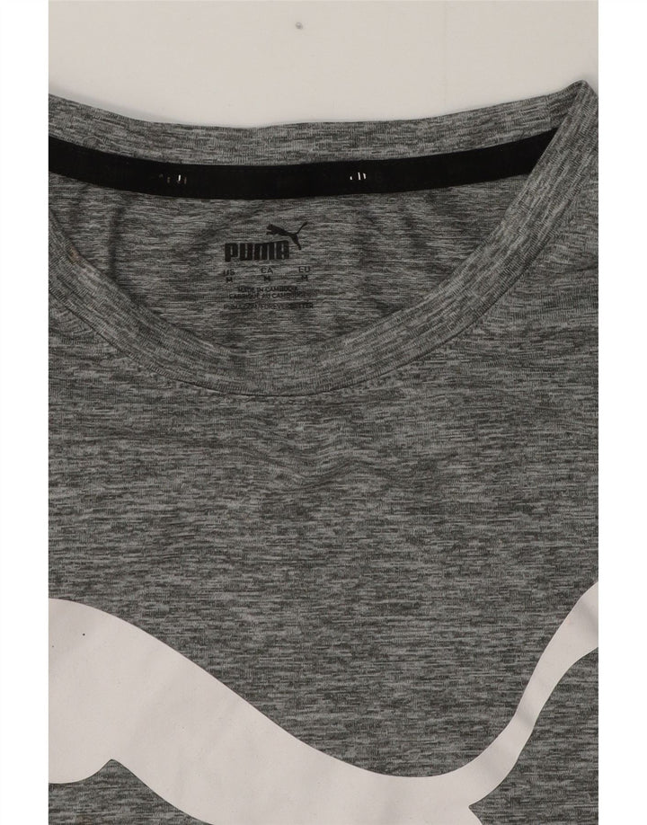 T-shirt grafica da uomo Puma Top grigio medio chiazzato