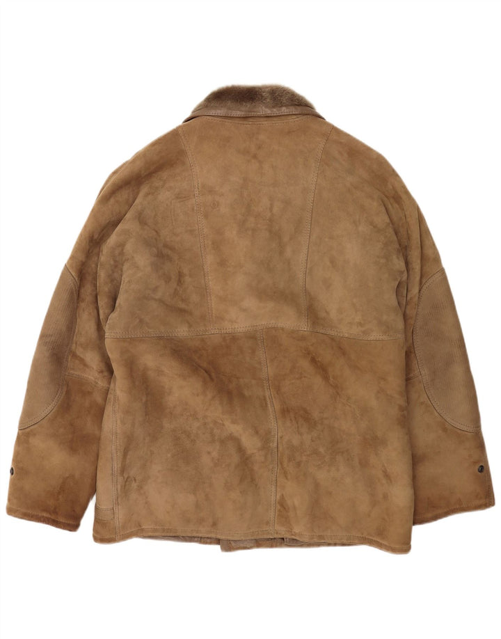 Giubbotto in shearling vintage da uomo IT 52 XL Beige