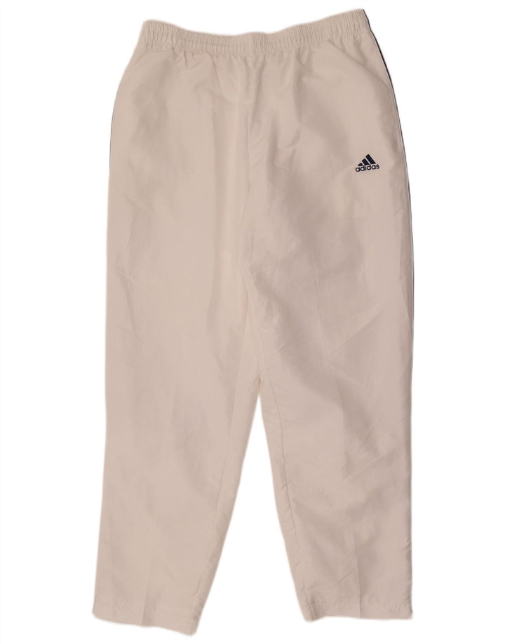 Pantaloni da tuta da uomo Adidas Large bianchi in poliestere