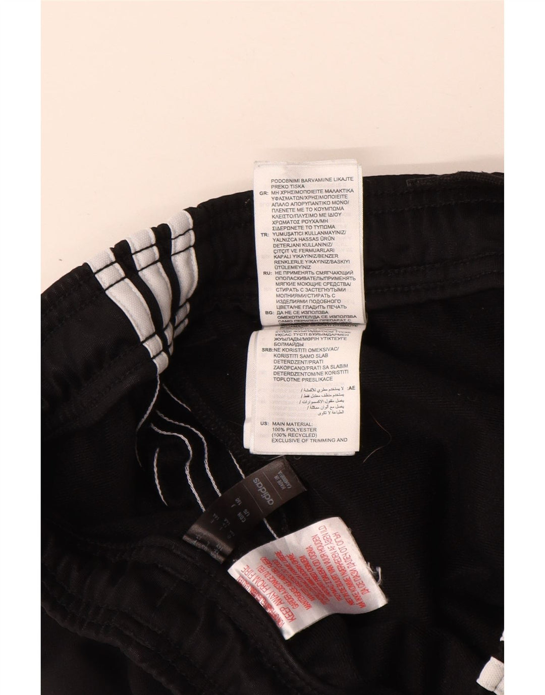 Pantaloni della tuta da ragazzo ADIDAS 13-14 anni in poliestere nero