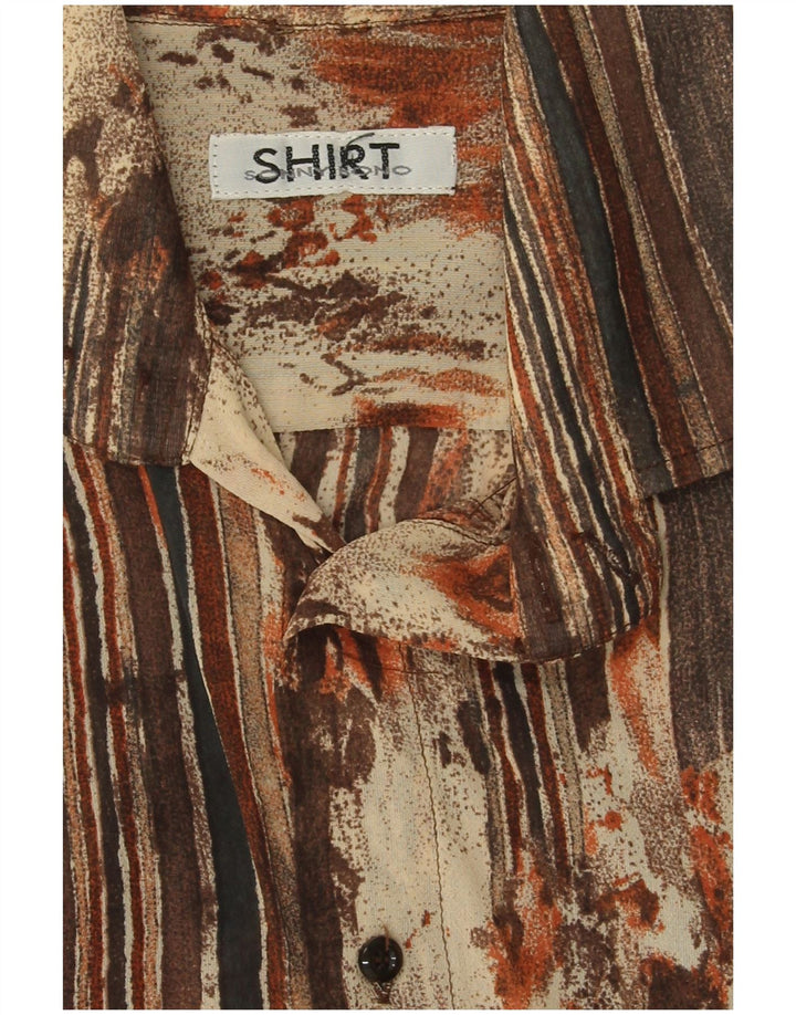 Camicia da uomo Sonny Bono a righe marrone medio