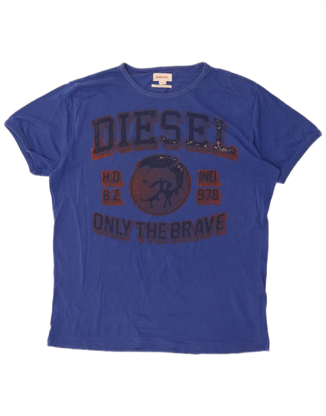 T-shirt grafica da uomo con vestibilità regolare Diesel XL Blu