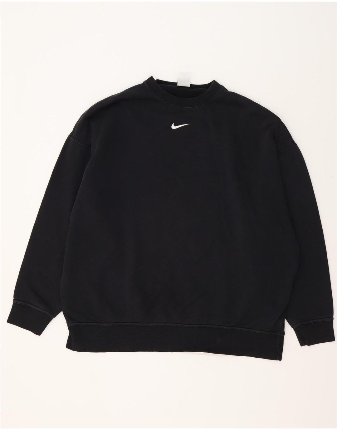Felpa da uomo ampia NIKE, maglione piccolo in cotone nero