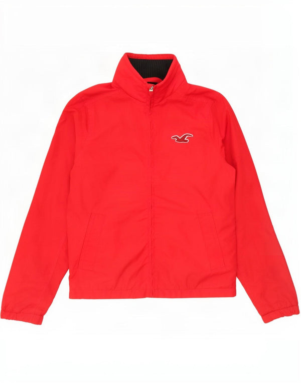 Giubbotto bomber oversize da donna Hollister UK 10 Small Rosso Poliestere