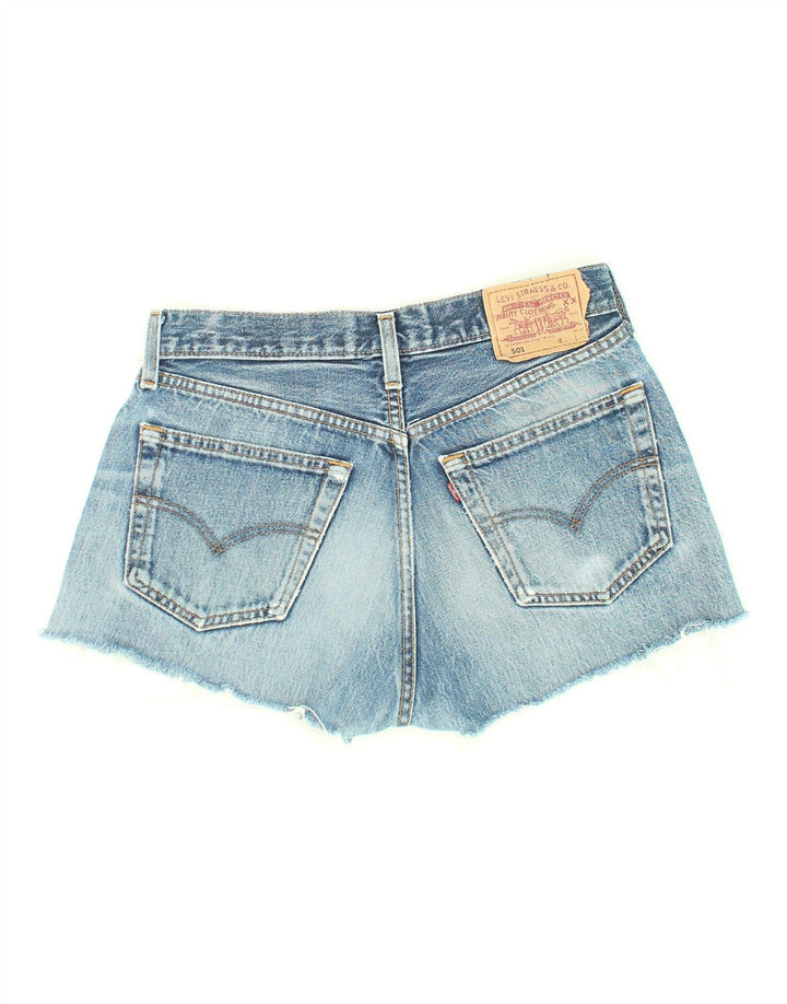 Pantaloncini di jeans vintage da donna LEVI'S W31 cotone blu medio