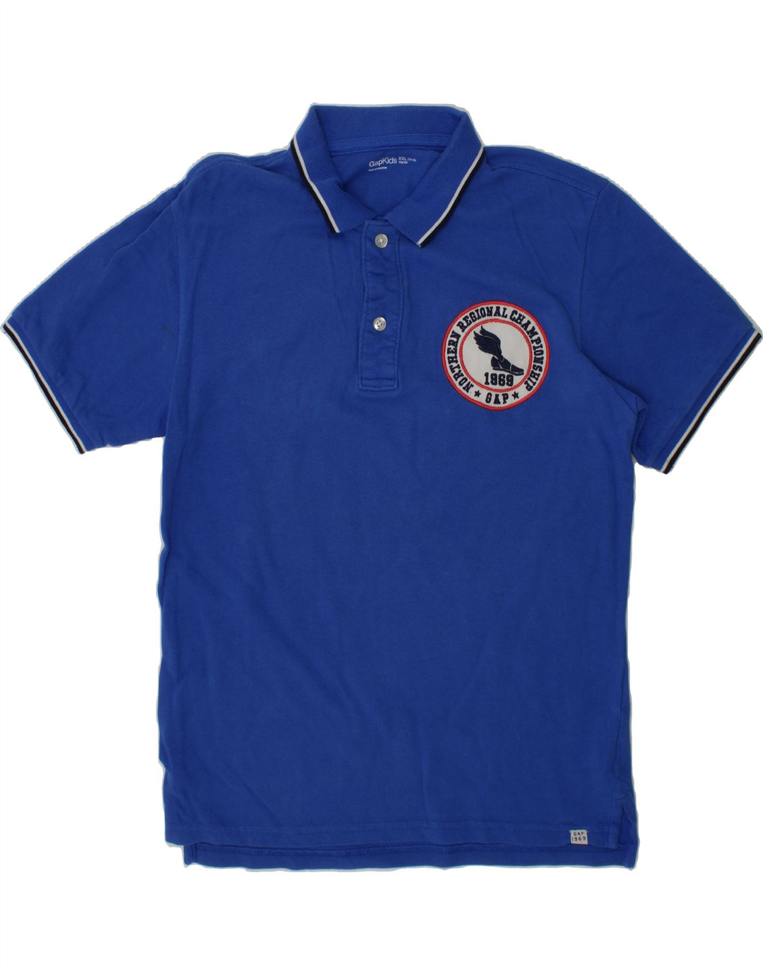 GAP Boys Regular Polo Shirt 14-15 Years 2XL Blue Cotton Vintage Gap and Second-Hand Gap from Messina Hembry 