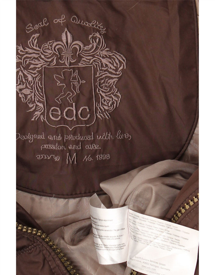 Cappotto imbottito con cappuccio da donna EDC UK 14 Poliestere marrone medio