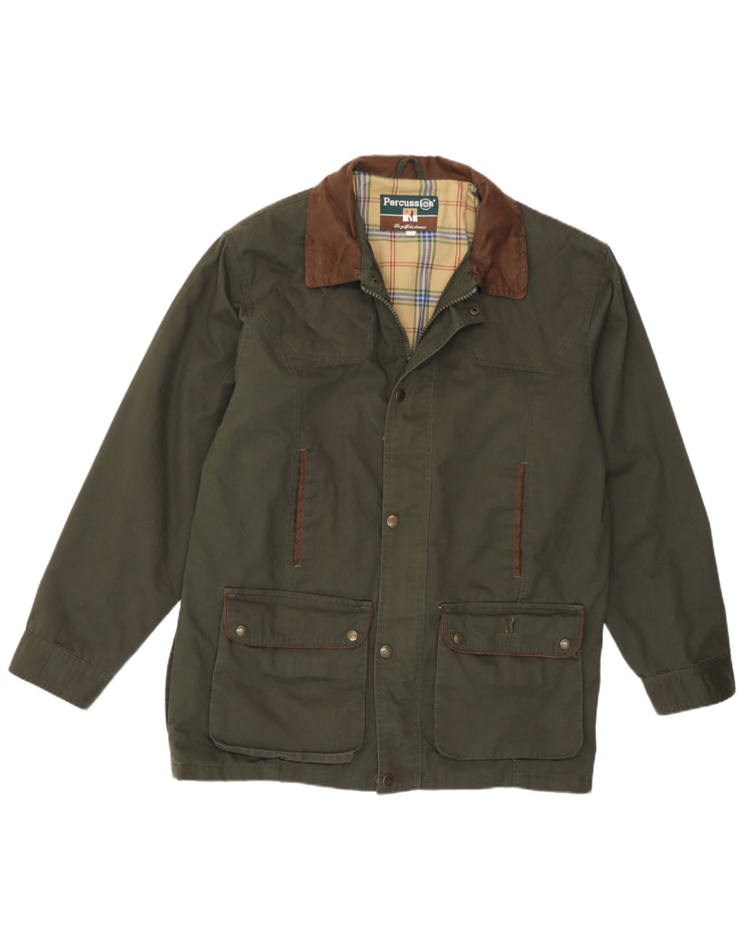 Giacca utility da uomo Percussion IT 50/52 Large Poliestere kaki