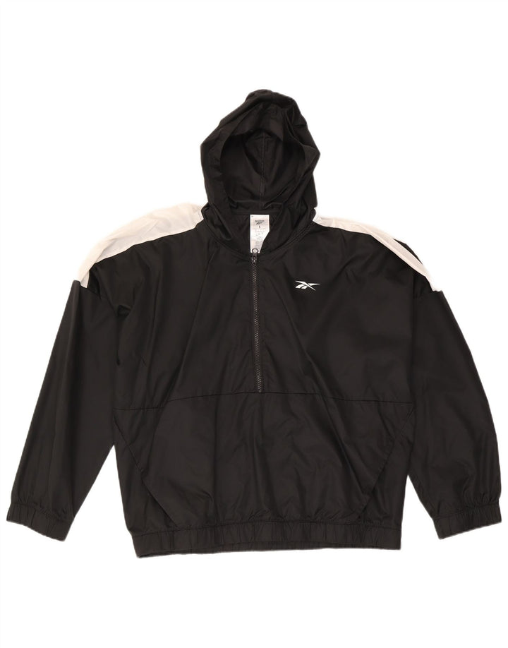 Giacca da ginnastica oversize con cappuccio Reebok da donna UK 16/18 Large Nera