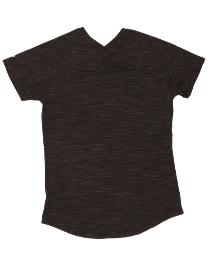 T-shirt grafica da donna Adidas Top UK 12/14 Poliestere screziato grigio medio