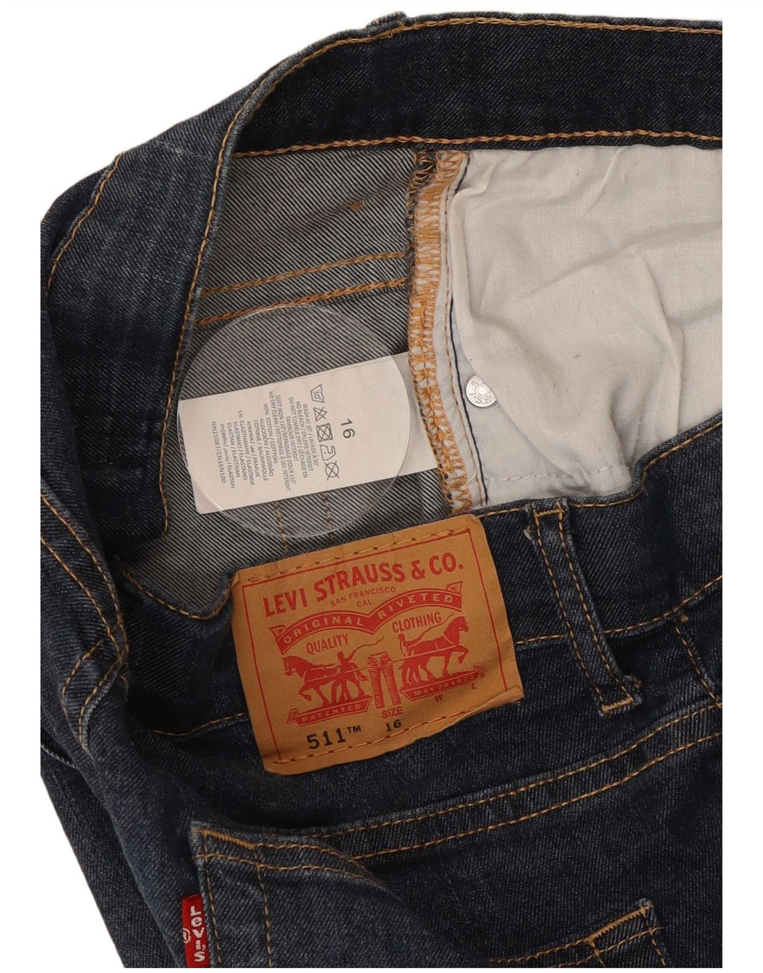 Levi's Ragazzi 511 Pantaloncini di jeans slim 15-16 anni W30 Cotone blu