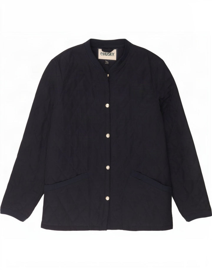Giacca trapuntata da donna Husky UK 12 poliestere medio blu navy