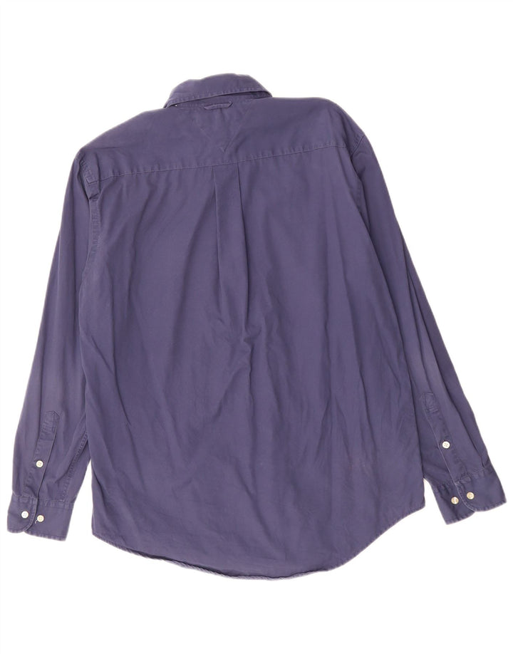 Camicia da uomo Tommy Hilfiger cotone medio blu navy