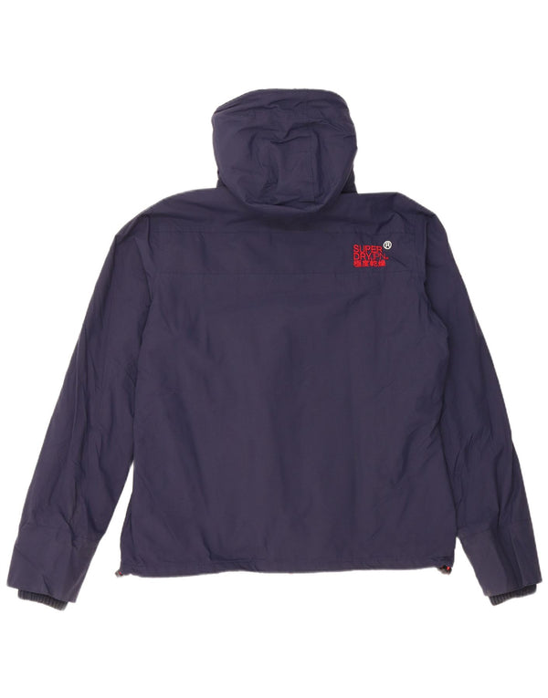 Giacca a vento da uomo con cappuccio SUPERDRY UK 42 XL Blu navy
