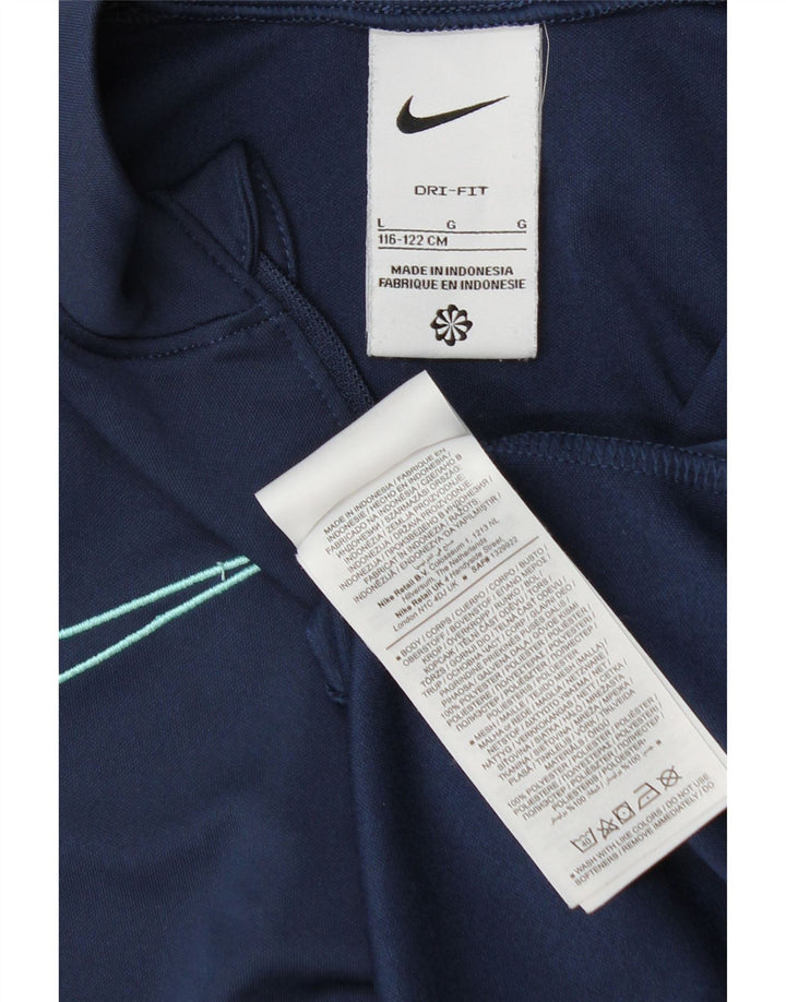 Top della tuta pullover Nike da ragazzo Dri Fit 12-13 anni Large Blu Navy