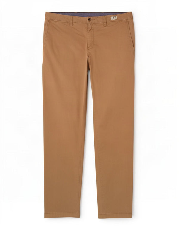 Pantaloni chino dritti da uomo Tommy Hilfiger W36 L32 in cotone beige