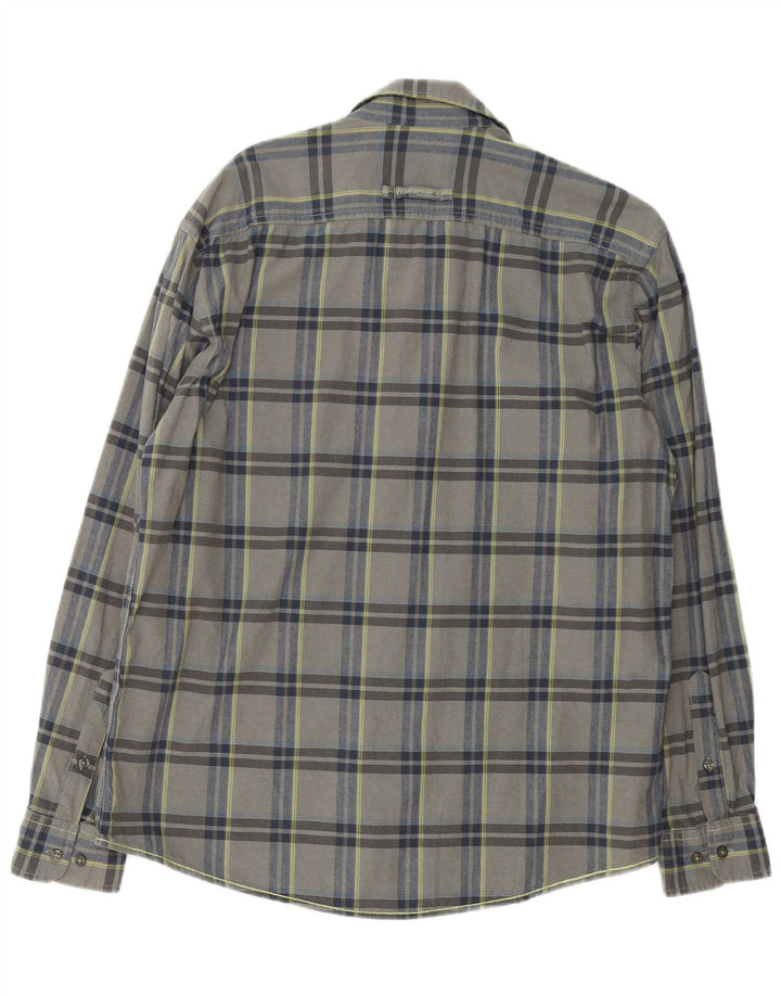 Camicia da uomo Regular Fit Camel Active, cotone a quadri grigi grandi