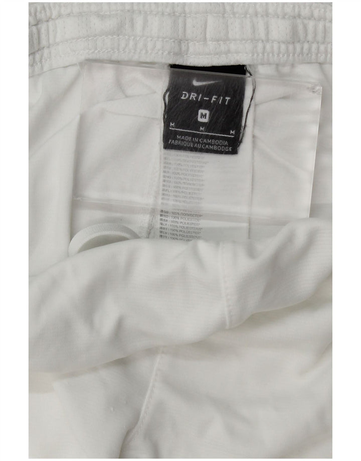 Pantaloncini sportivi Nike Dri Fit da uomo, poliestere bianco medio