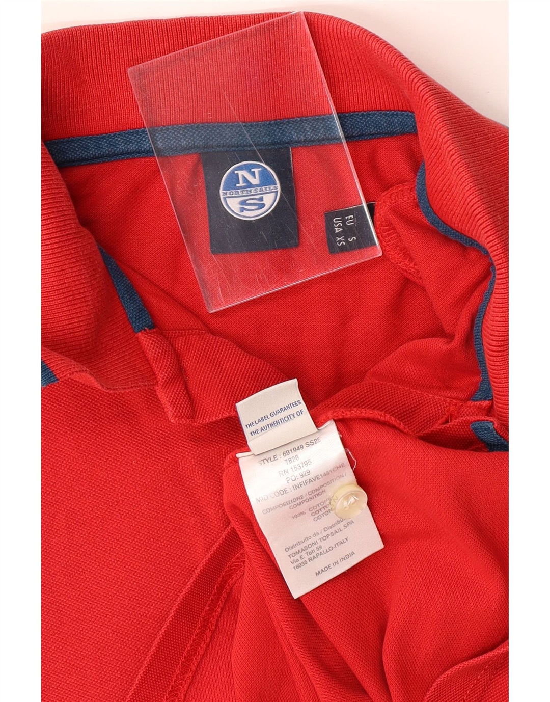 Polo da uomo NORTH SAILS XS in cotone rosso