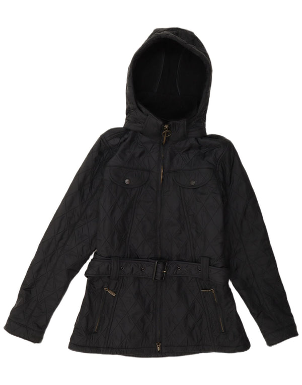 Giacca trapuntata con cappuccio da donna Barbour UK 12 Poliammide grigio medio