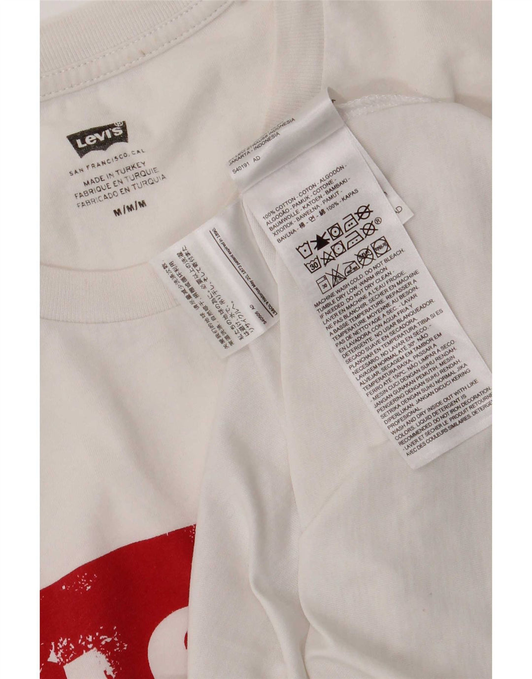 T-shirt grafica da uomo Levi's Top in cotone bianco medio
