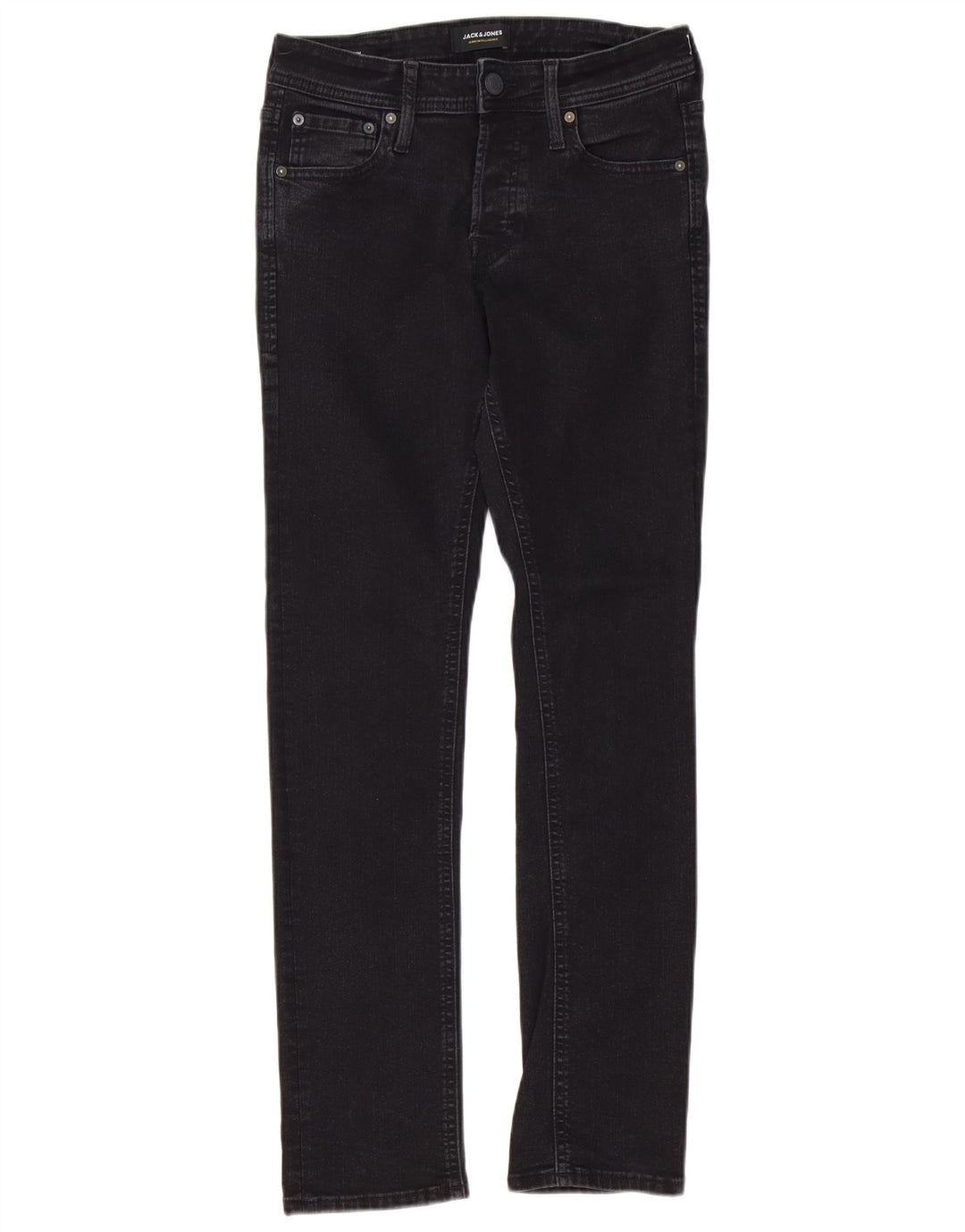 JACK & JONES Jeans slim da uomo GLENN W28 L32 cotone nero