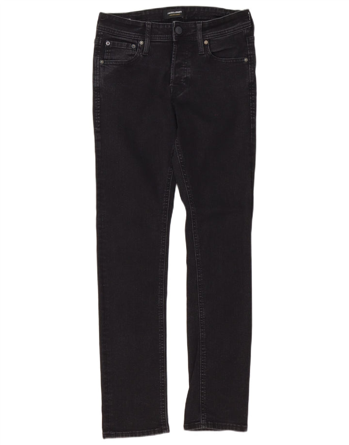 JACK & JONES Jeans slim da uomo GLENN W28 L32 cotone nero