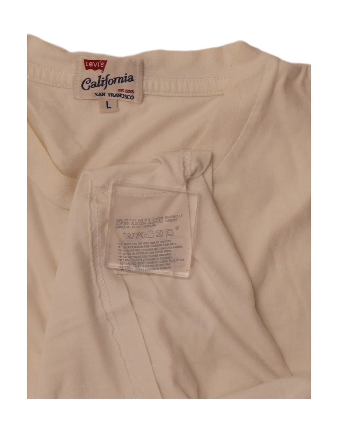 T-shirt da donna Levi's Top UK 16 grande cotone bianco