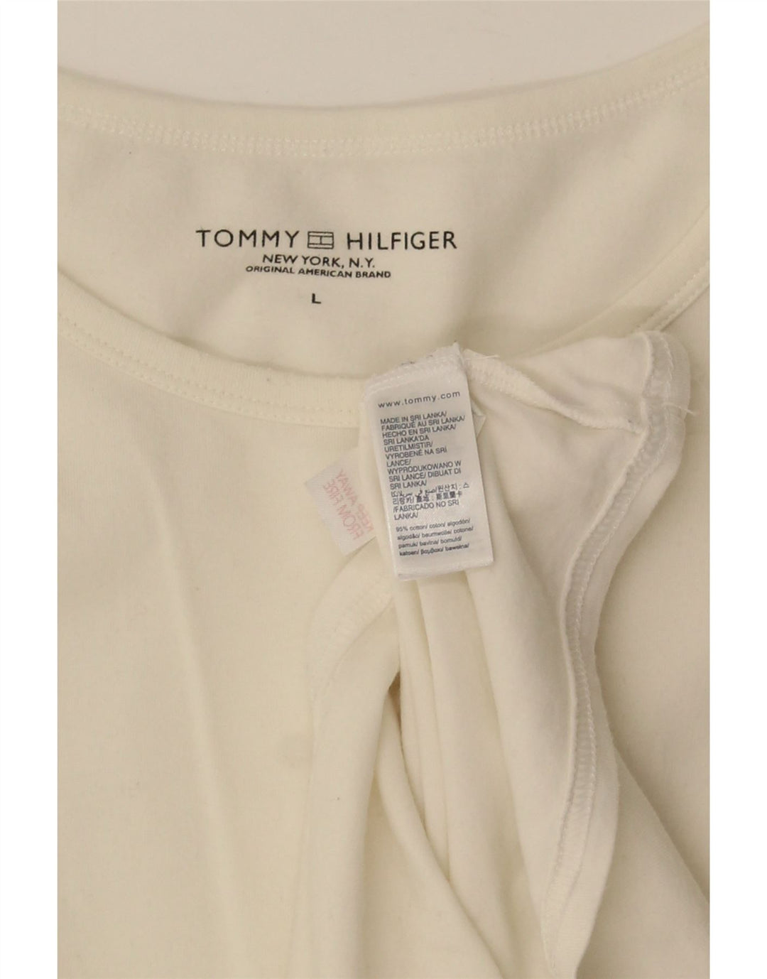 T-shirt da uomo Tommy Hilfiger Top grande in cotone bianco