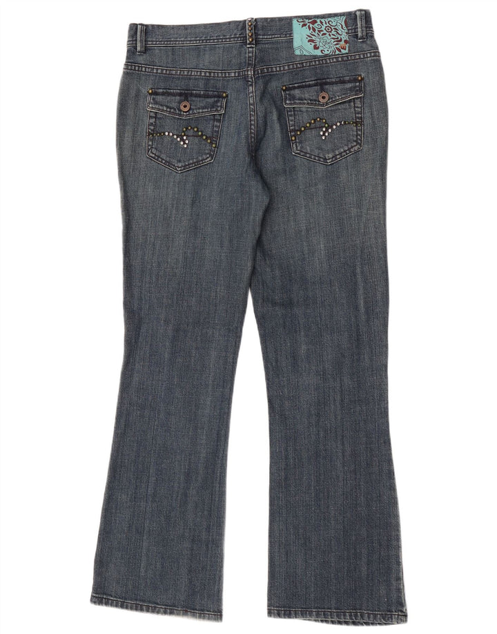 Monsoon Jeans Bootcut da donna UK 12 Medio W32 L30 Cotone blu