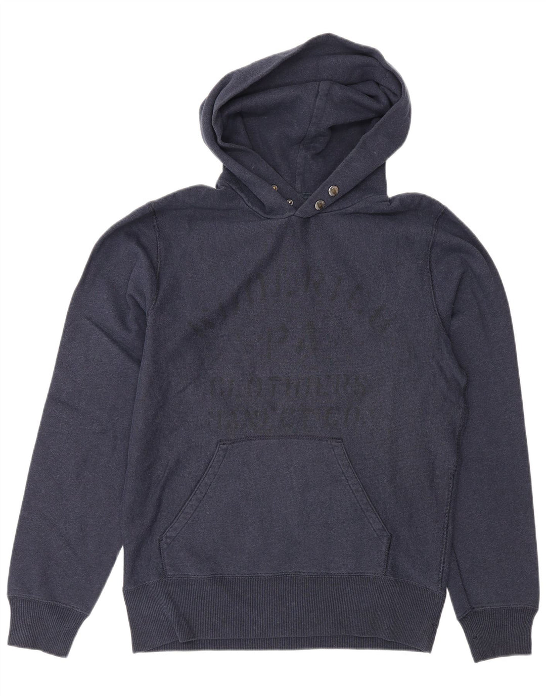 Maglione con cappuccio grafico da uomo Woolrich medio blu navy