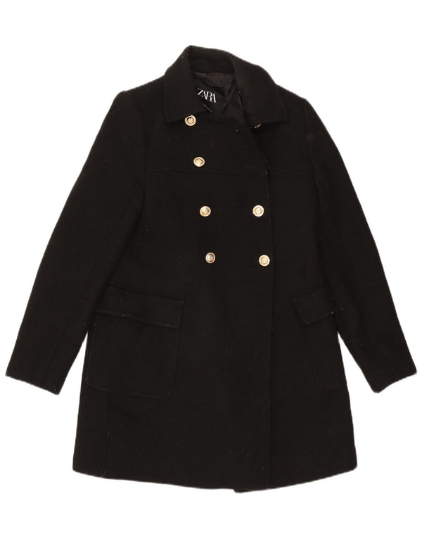 Cappotto doppiopetto da donna Zara UK 6 XS lana nera