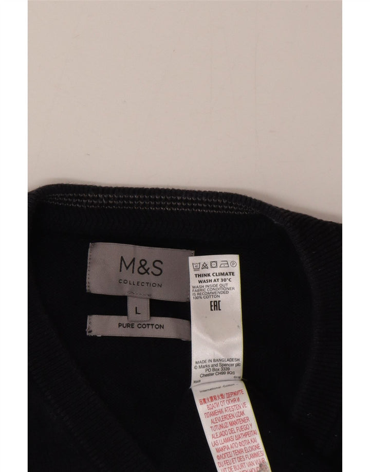 Canotta da uomo Marks & Spencer grande in cotone blu navy