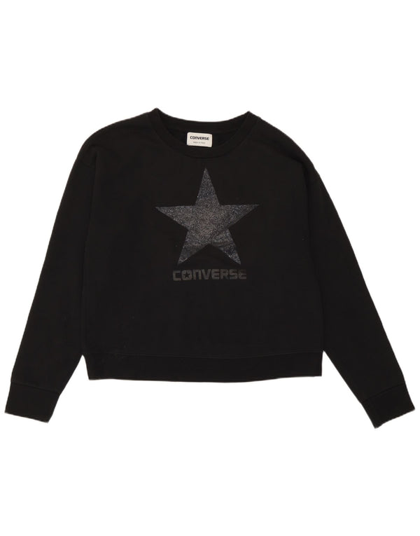 Felpa oversize con grafica da donna Converse UK 10 Small Nera